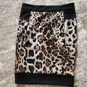 Leopard Print Pencil Skirt